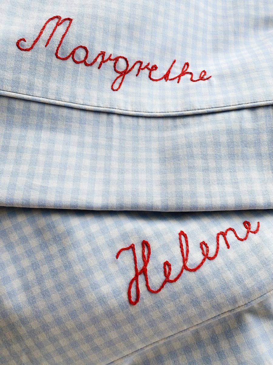 Classic junior bedding blue gingham