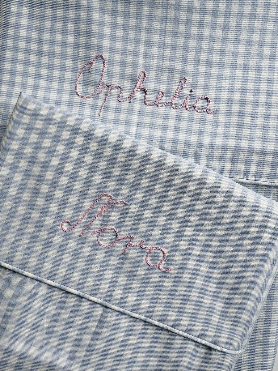 Classic junior bedding blue gingham