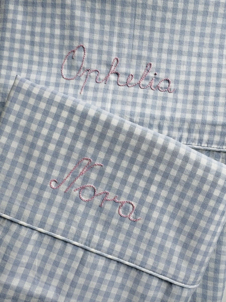 Classic junior bedding blue gingham