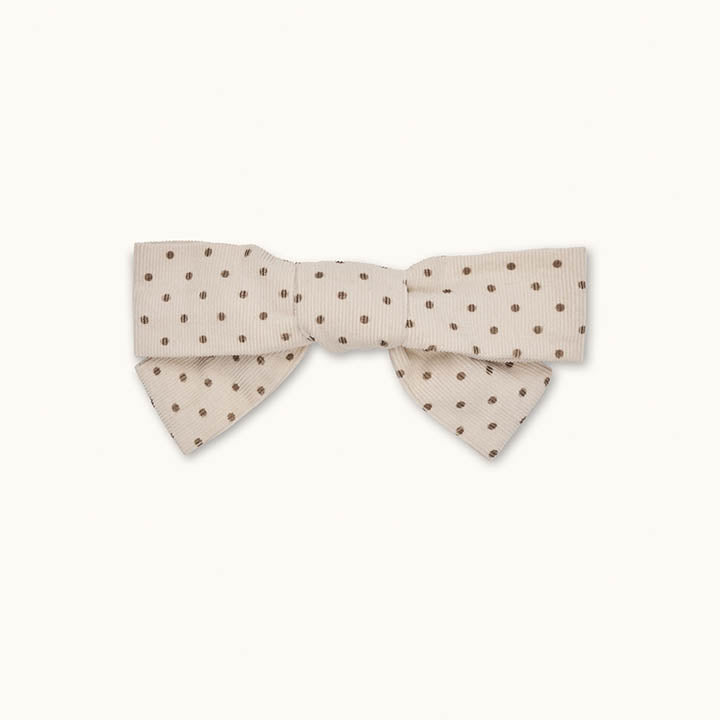 Big hair bow brown dot