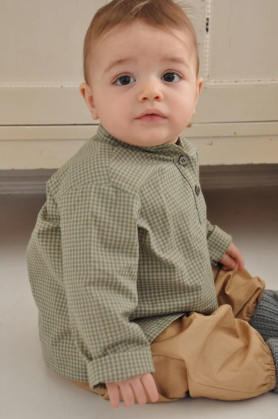 Carlo shirt green check (baby)