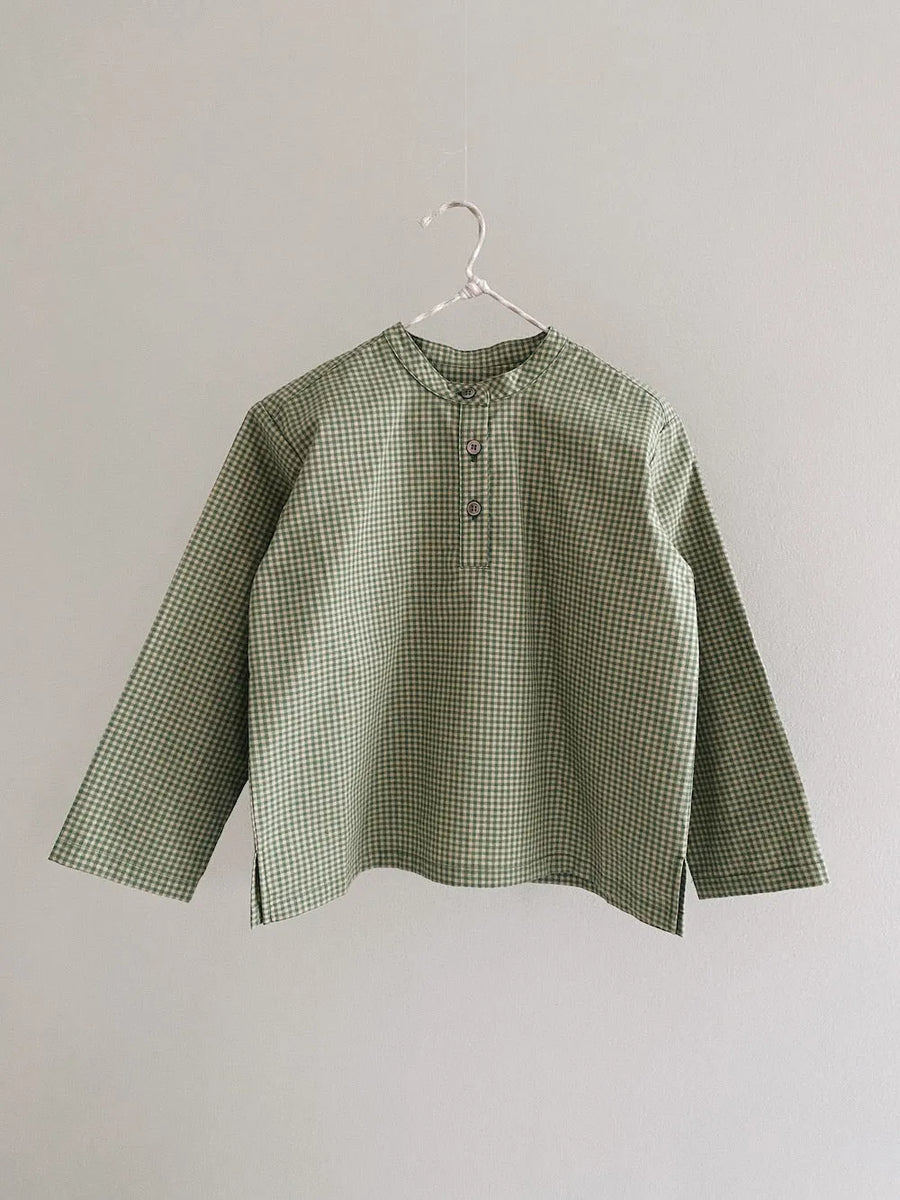 Carlo shirt green check (kids)