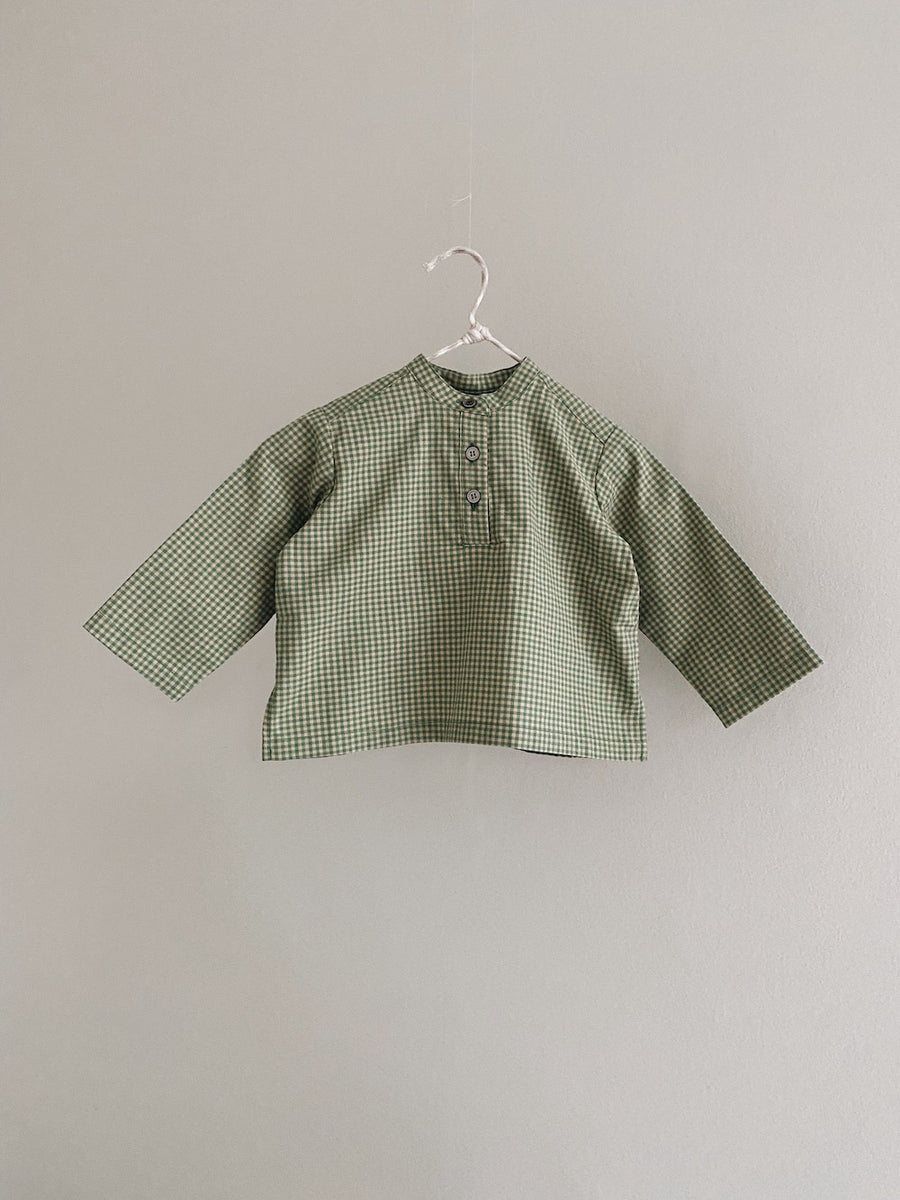 Carlo shirt green check (baby)