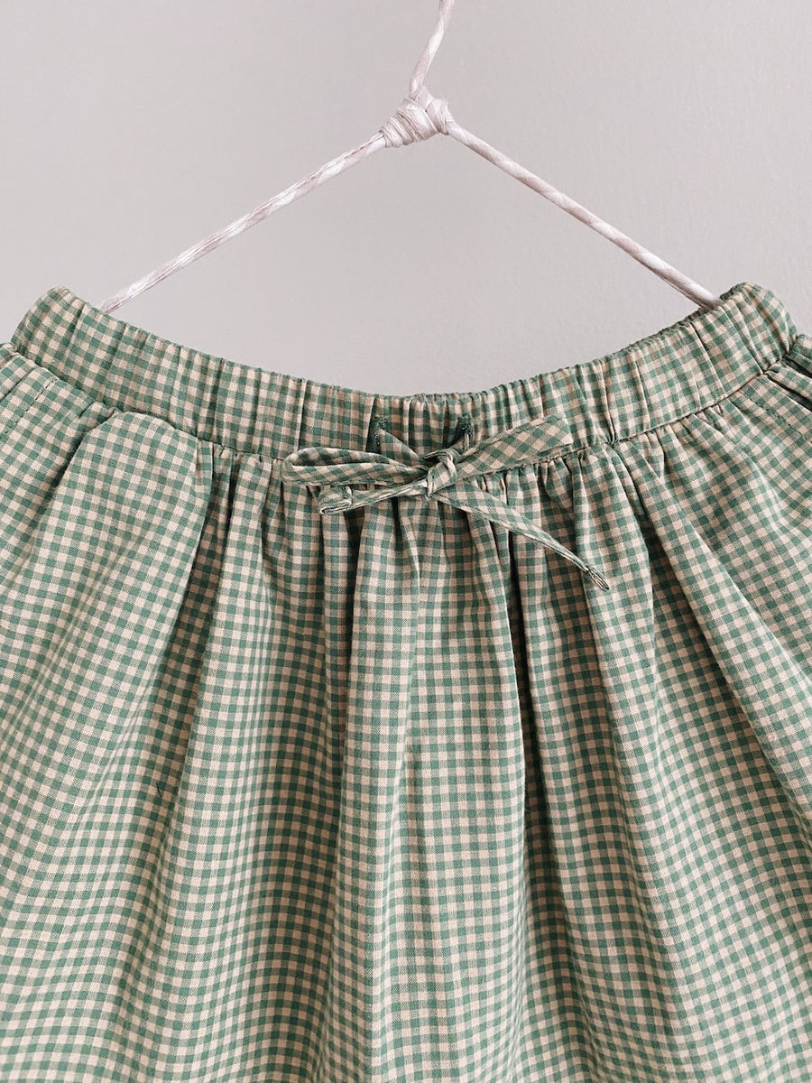 Dagmar skirt green check