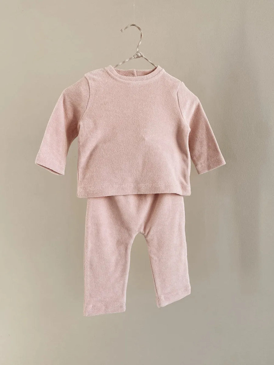 Terry baby set barely pink