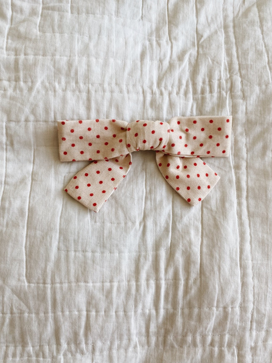 Big hair bow red dot