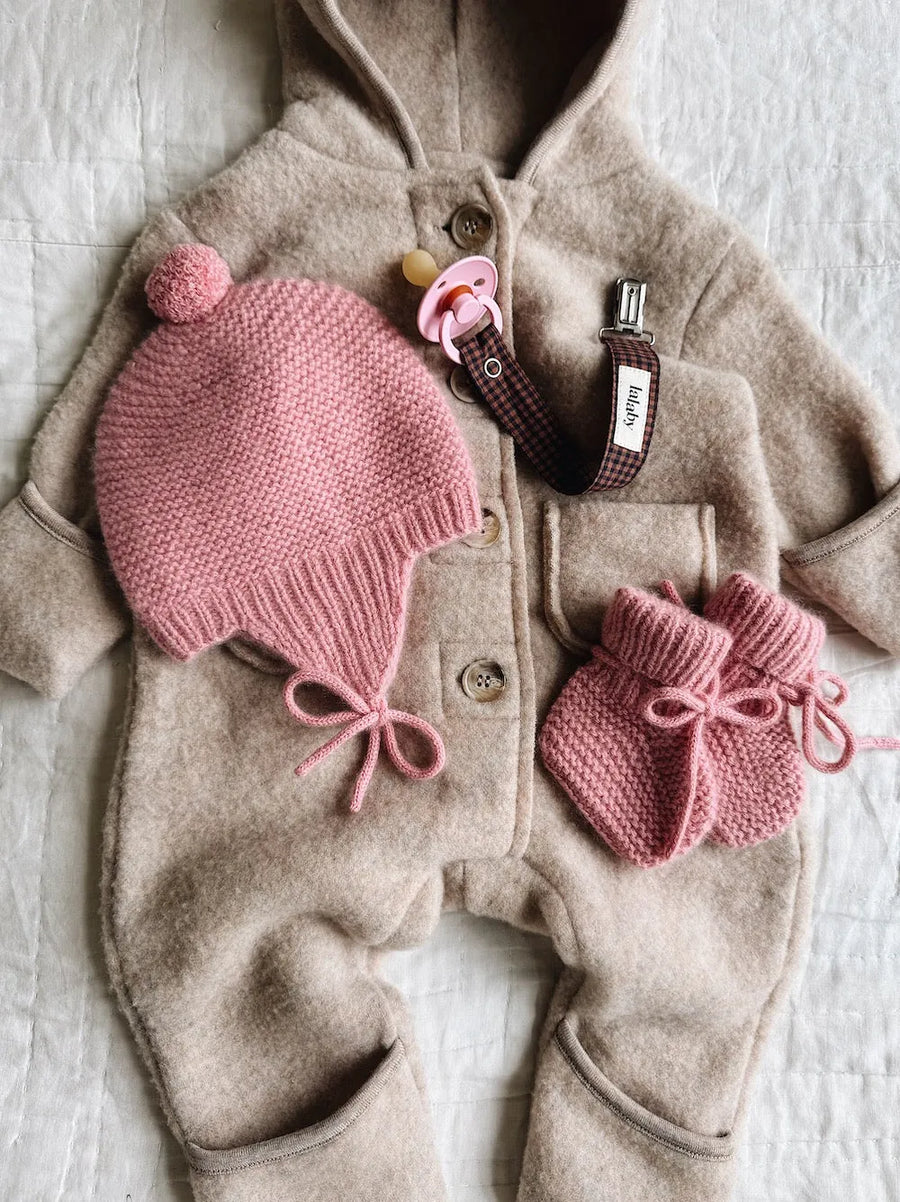 Pacifier clip indigo check