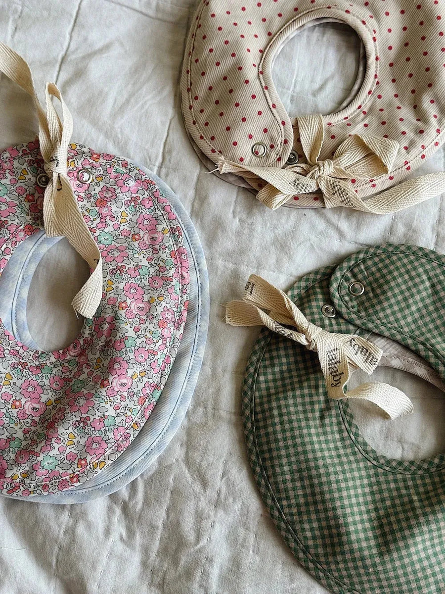 Bibi bib 2-pack green check