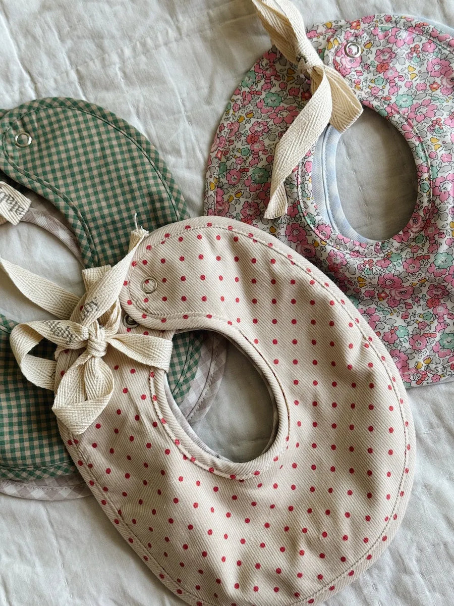 Bibi bib 2-pack red dot