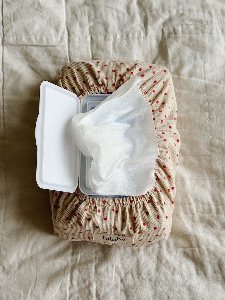 Wet wipe cover red dot