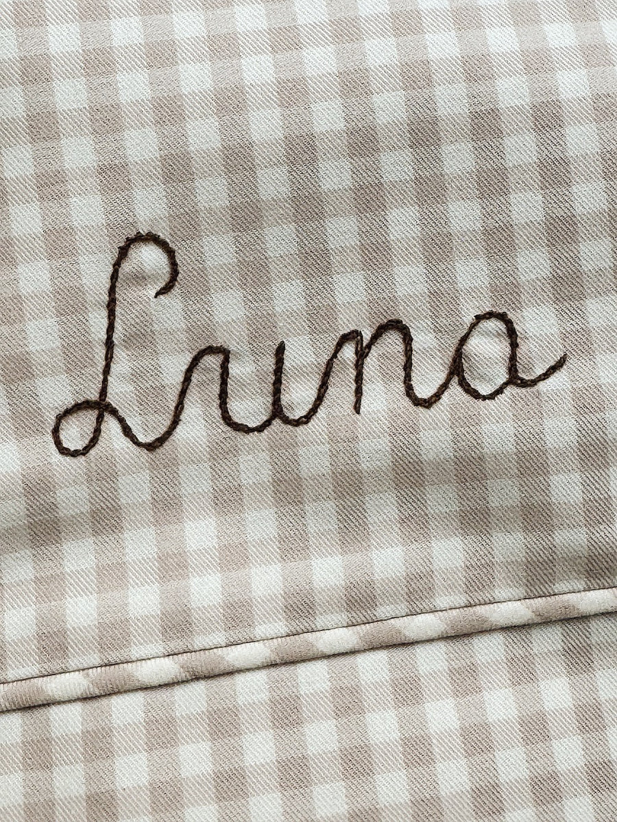 Classic bedding (full size) - beige gingham