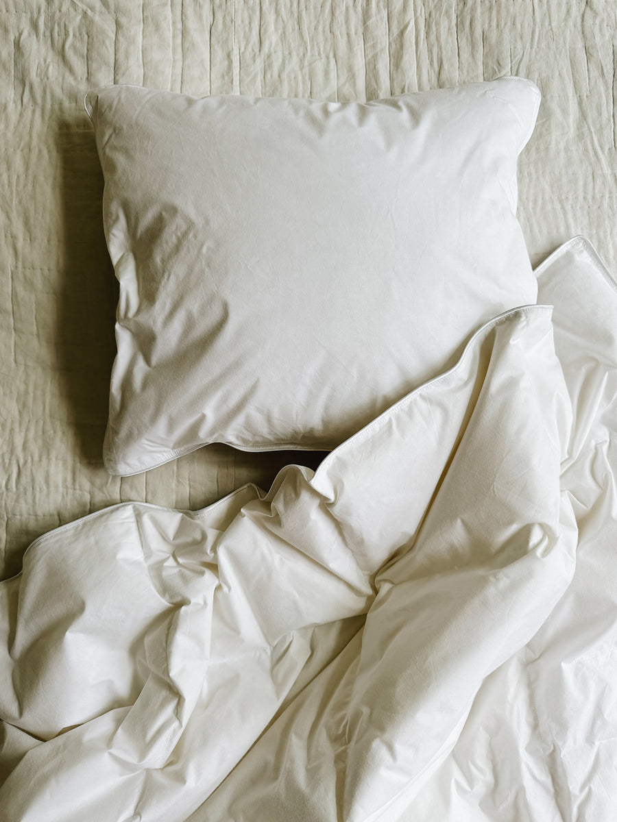 <tc>Junior bundle beige: sengetøj, dyne og pude</tc>
