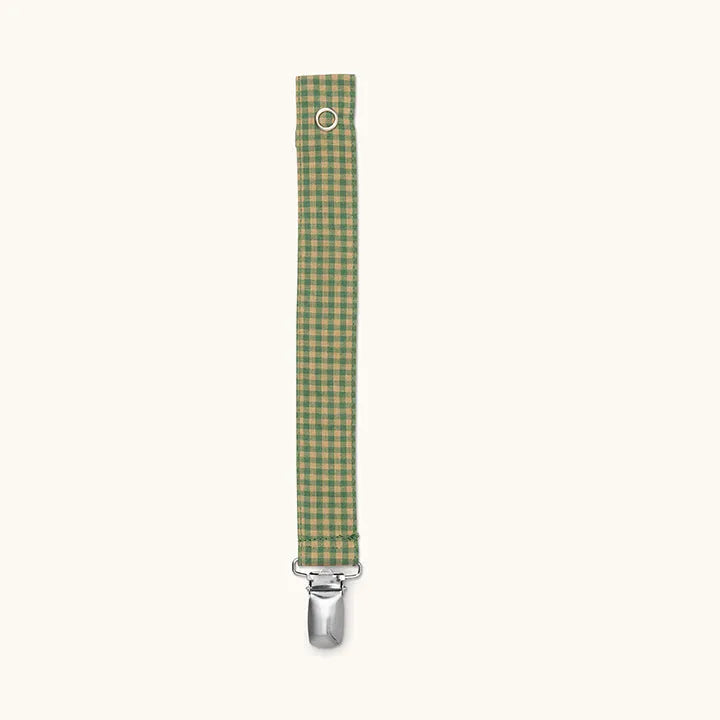 Pacifier clip green check