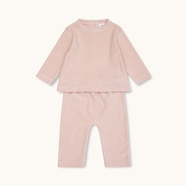 Terry baby set barely pink