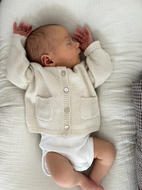 Bobbie cardigan natural baby