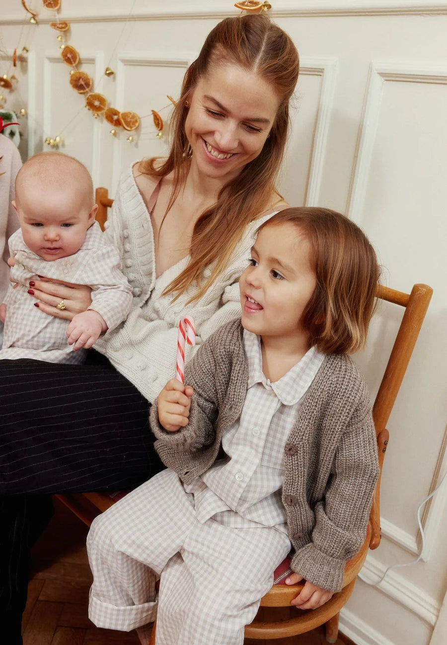 Classic pyjamas beige gingham