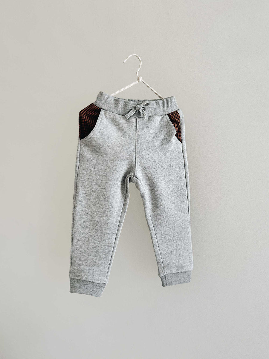 Sander sweat pants indigo check