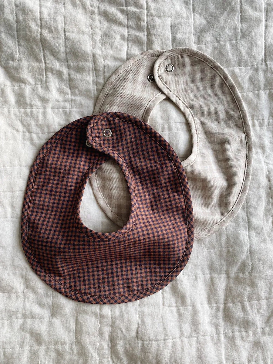 Bibi bib 2-pack indigo check