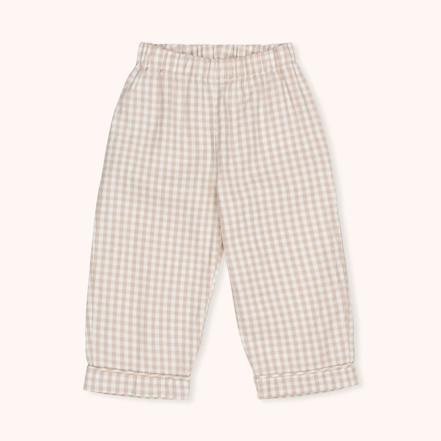 Classic pyjamas beige gingham - lalaby.com