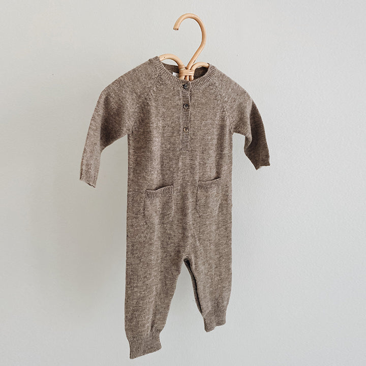 Juno cashmere jumpsuit toast - lalaby.com